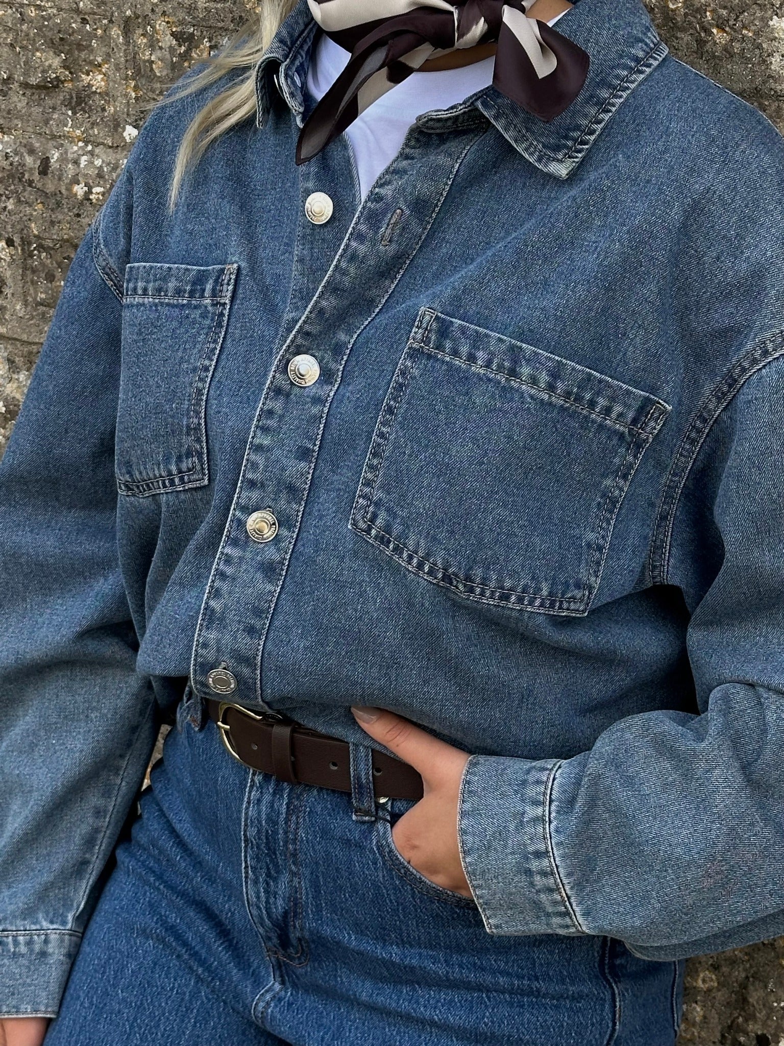 VMJENNIE Denim Shirt - Medium Blue Denim